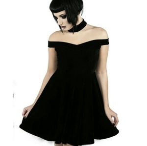 Killstar Velvet Skater Dress